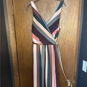 Multicolor Sleeveless Wide Leg Jumpsuit